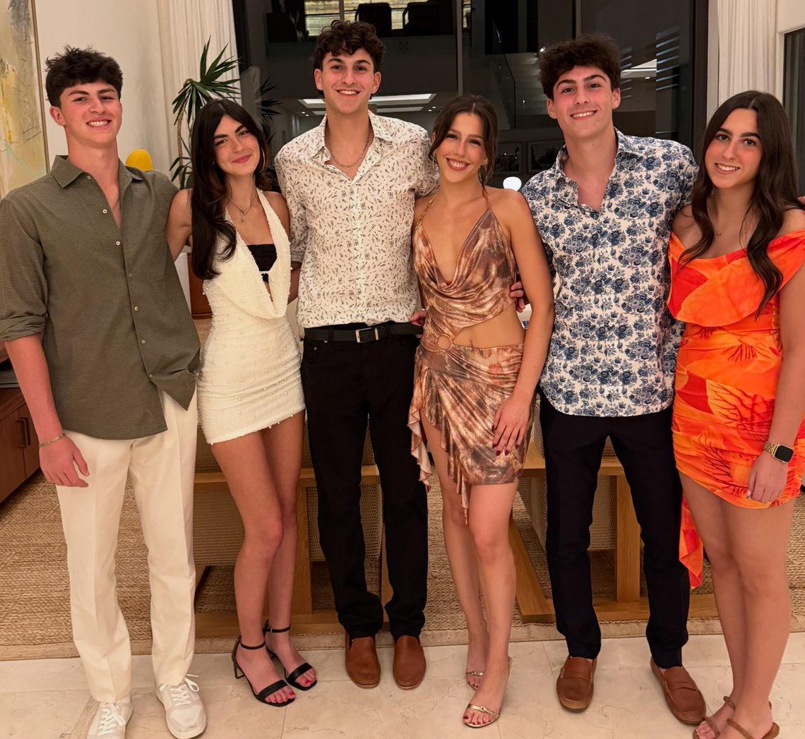 Eliot Abramson with a group of friends.