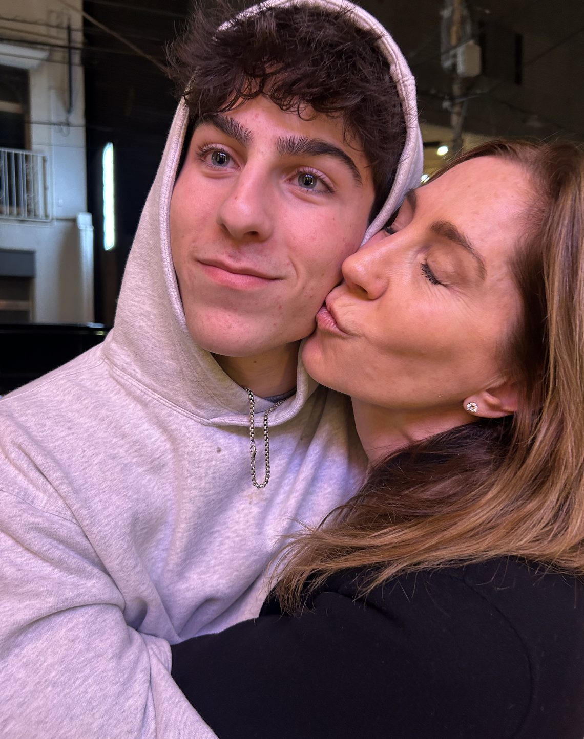 Eliot Abramson with a family member.